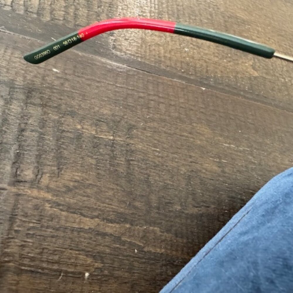 Gucci Glasses Gold / Black NEW - Picture 10 of 12